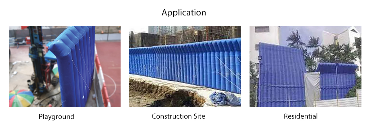 Blue Inflatable Noise Barrier Wall - Buy noise barrier balloon ...