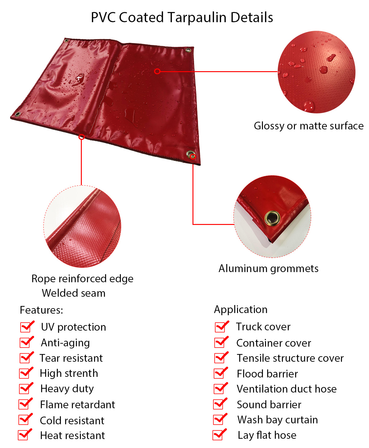 Hot Sale Size 10X15 M Red PVC Coated Tarpaulin Buy red tarpaulin